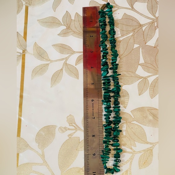 VTG Southwest Style Malachite Nugget Gemstone Strand Necklace 19”-20” - Picture 4 of 7